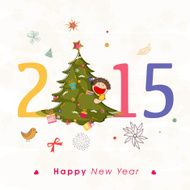 Happy new year 2015 Text Design N13
