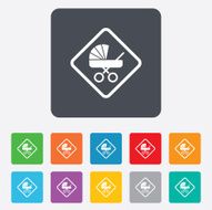Baby on board sign icon Infant caution symbol N22