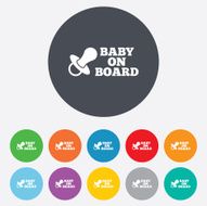 Baby on board sign icon Infant caution symbol N23