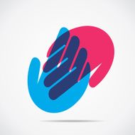 Colorful vector icon of handshake
