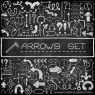 Doodle arrow icons set