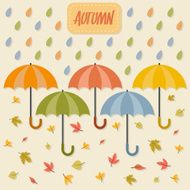 Autumn items flat illustration N2