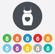 Pregnant woman dress sign icon Maternity symbol N33