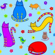 Cats mice and birds