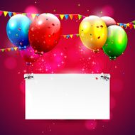 Modern red birthday background with place for text N2