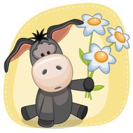 Donkey with flowers N3