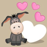 Donkey with hearts N3