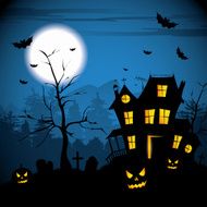 Scary house - Halloween background N3