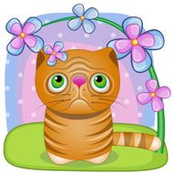 Cat with flowers N8