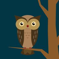 Cute owl vector illustration