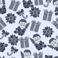 Vector seamless background Christmas and New Year&#039;s decorative N6