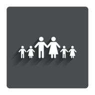 Complete large family with many children sign N5