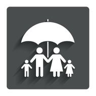 Complete family insurance icon Umbrella symbol N6