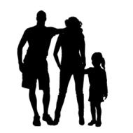 Vector silhouette of family N334