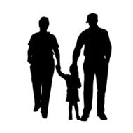 Vector silhouette of family N335