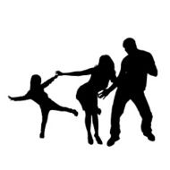 Vector silhouette of family N336