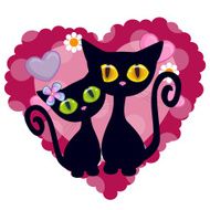 Two Black kittens