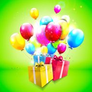 Colorful modern birthday background