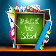 Back to school - creative vector background N3