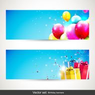 Birthday banners - vector set N2