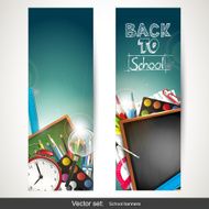 Back to school - vector banners