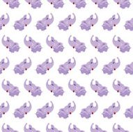 Vector seamless elephant baby pattern background