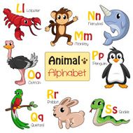 Alphabet animals from L to S