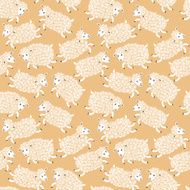 Seamless pattern with cute sheep N5