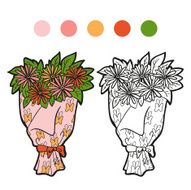 Coloring book (floral bouquet) N3