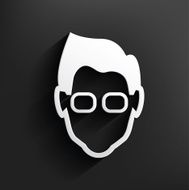 Nerd symbol on background clean vector