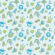 Summer seamless pattern N4