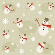 Retro winter related seamless pattern