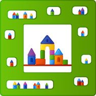 Childish pattern with colorful building kit N4