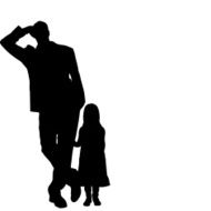 Vector silhouette of a family N98