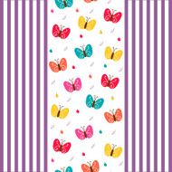 Romantic background with cute butterflies