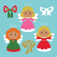 Cute holiday angels characters