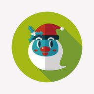 Santa Claus flat icon with long shadow eps10 N88