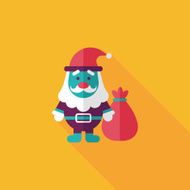Santa Claus flat icon with long shadow eps10 N89