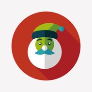 Santa Claus flat icon with long shadow eps10 N90