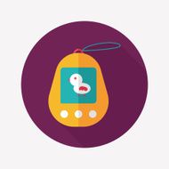 pocket pet flat icon with long shadow eps 10 N25