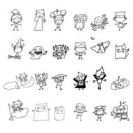 hand drawing cartoon character halloween N4