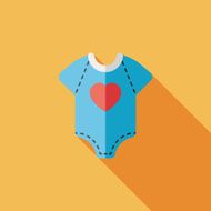 baby onesie flat icon with long shadow EPS 10 N39