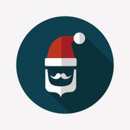 Santa Claus flat icon with long shadow eps10 N92