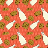 Milk and cookies pattern