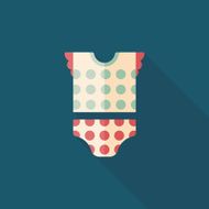baby clothes flat icon with long shadow EPS 10 N24