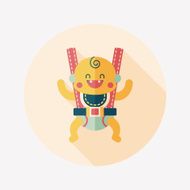 baby flat icon with long shadow N47