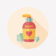 baby cosmetics flat icon with long shadow eps10 N23