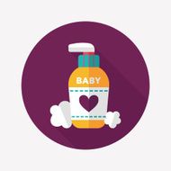 baby cosmetics flat icon with long shadow eps10 N24