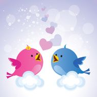 Blissful Little love birds