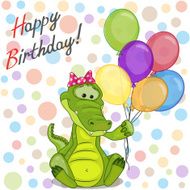 Crocodile with balloons